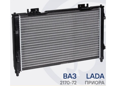 Радиатор ВАЗ 2170 с конд. алюминиевый (Halla) Лузар