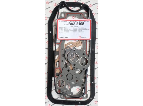 Прокладки двигателя ВАЗ 2108 полный с ПГБЦ с герм 76,0 Стандарт Квадратис