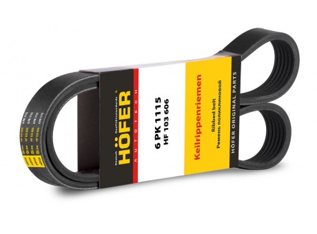 Ремень генератора ручейковый ВАЗ 2110-2170 с ГУР без кондиц. 6РК1115