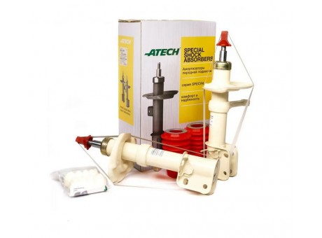 Амортизатор ВАЗ 2170 передний правый+левый газовый LTD-comfort (пыльники+отб.+метизы) ATECH