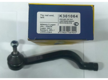 Наконечник р/тяги Lada Largus, Renault Logan левый (К301064) Kroner ЗМ